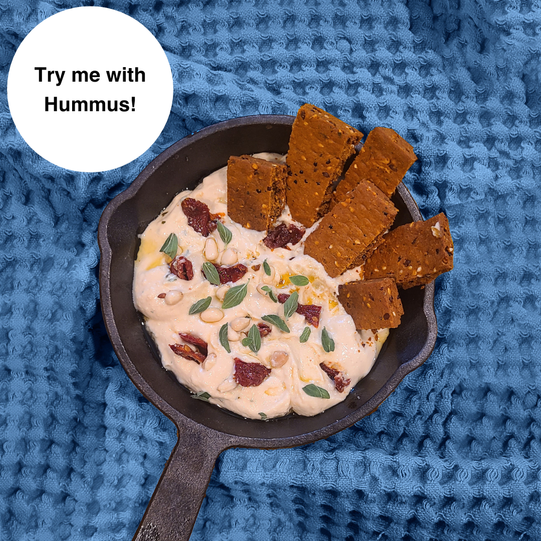 Savory Protein Bar with Hummus