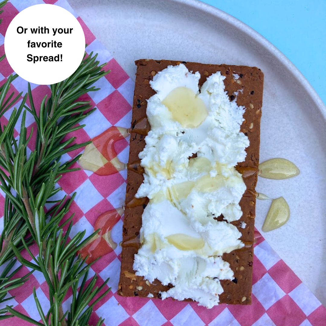 Savory Protein Bar with Cheese Spread