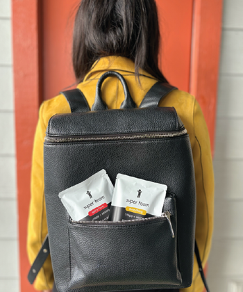 Super Team Protein Bar in Backpack on the Go